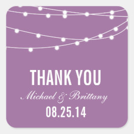 String Lights | Weddenschappen Vierkante Sticker