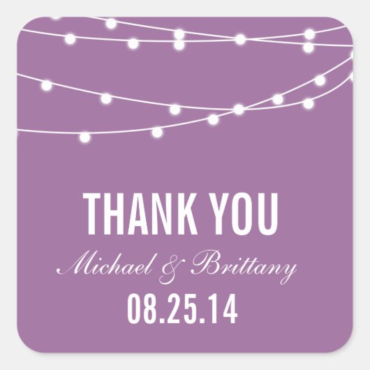 String Lights | Weddenschappen Vierkante Sticker (Voorkant)