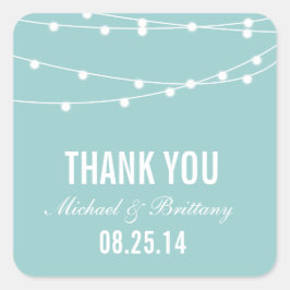 String Lights | Weddenschappen Vierkante Sticker