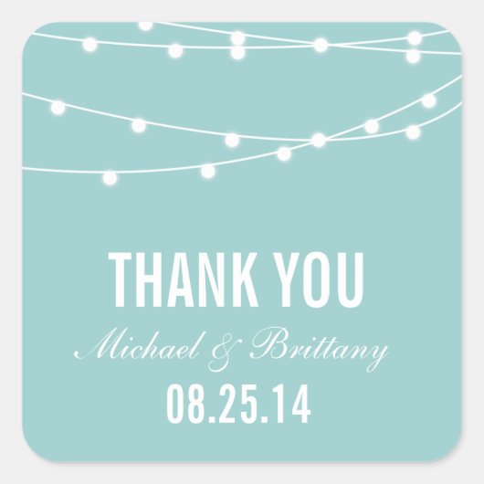 String Lights | Weddenschappen Vierkante Sticker (Voorkant)