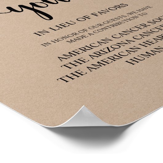 String Lights, Wedding Donation, Contribution Poster (Hoek)