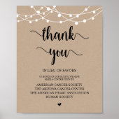 String Lights, Wedding Donation, Contribution Poster (Voorkant)