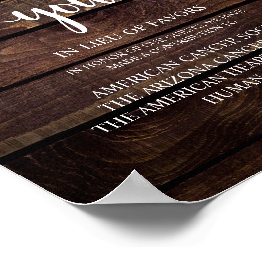 String Lights, Wedding Donation, Contribution Poster (Hoek)