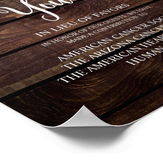 String Lights, Wedding Donation, Contribution Poster (Hoek)