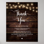 String Lights, Wedding Donation, Contribution Poster (Voorkant)