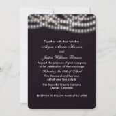 String Lights Wedding Invitation Kaart (Voorkant)