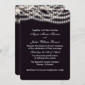 String Lights Wedding Invitation Kaart (Voorkant / Achterkant)