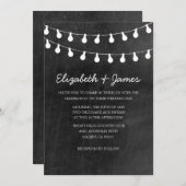 String Lights Wedding Invitations Kaart (Voorkant / Achterkant)
