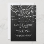 String Lights Wedding Jubileum Gelofte Vernieuwing Kaart (Voorkant)