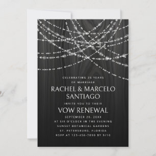 String Lights Wedding Jubileum Gelofte Vernieuwing Kaart