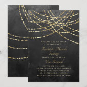 String Lights Wedding Jubileum Gelofte Vernieuwing Kaart (Voorkant / Achterkant)