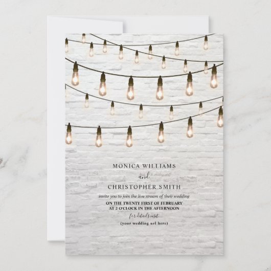  String Lights White Brick Virtual Kaart (Voorkant)