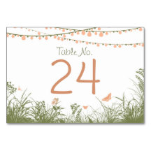 String Lights Wildflowers Tafelnummer Kaart Plaats
