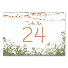 String Lights Wildflowers Tafelnummer Kaart Plaats