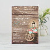 String Lights, Wood Barrel en Blauwgroen, koraalbl Kaart (Staand voorkant)