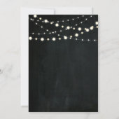 String Lights & Wood | Floral Adult Birthday Party Kaart (Achterkant)