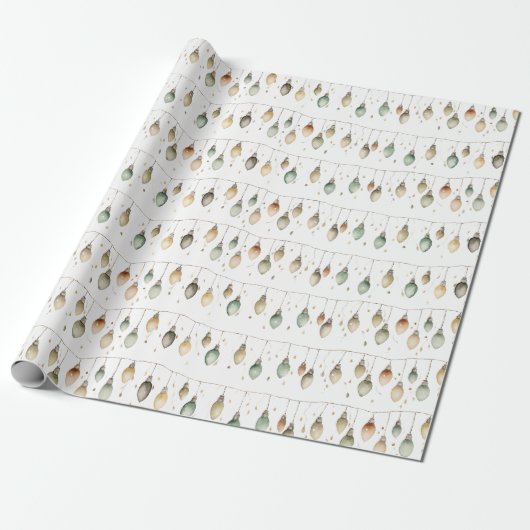 String Lights Wrapping Paper Cadeaupapier (Uitgerold)