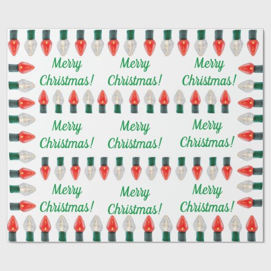 String Lights Wrapping Paper Cadeaupapier (Vlak)