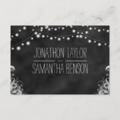 String Lights Zwart Krijtbord Receptie Kaart (Achterkant)