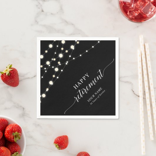 String Lights | Zwart & Wit Pensioen Partij Servet (Insitu)