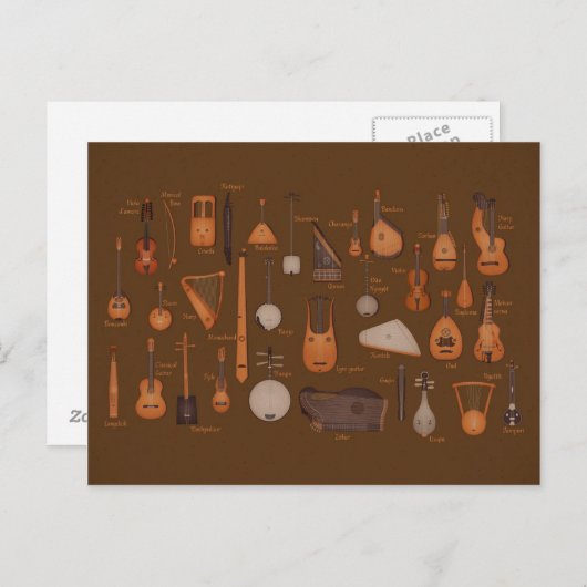 String Musical Instruments Briefkaart (Voorkant / Achterkant)