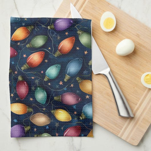 String Of Colorful Christmas Lights Theedoek (Quarter Fold)