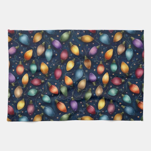 String Of Colorful Christmas Lights  Theedoek (Horizontaal)