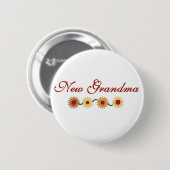 String of Flowers New Grandma Ronde Button 5,7 Cm (Voorkant /achterkant)