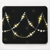 String of Glowing Lights on Black Muismat (Voorkant)