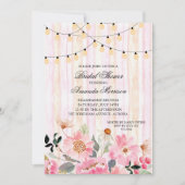 String of Lights Bloemen Vrijgezellenfeest Kaart (Voorkant)