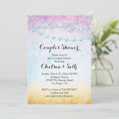 String of Lights op een Grungy Beach Sunset Kaart (Staand voorkant)