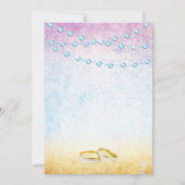 String of Lights op een Grungy Beach Sunset Kaart (Achterkant)