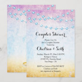 String of Lights op een Grungy Beach Sunset Kaart (Voorkant / Achterkant)