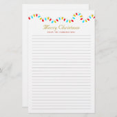 String of Lights Persoonlijk kerstschrijfpapier Briefpapier (Voorkant / Achterkant)