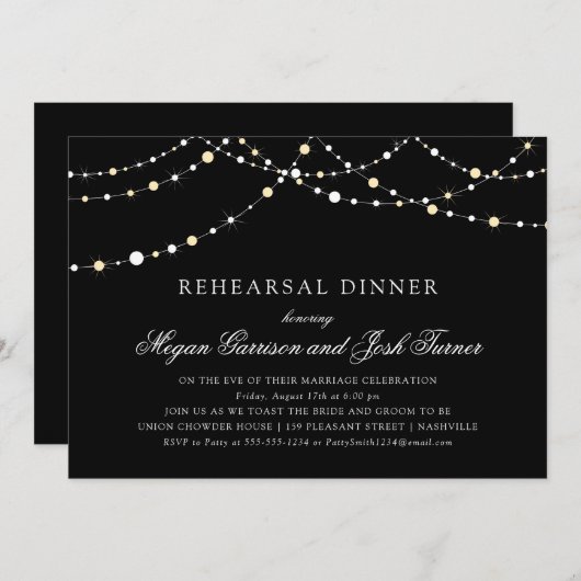 String of Lights repetitie diner Kaart (Voorkant / Achterkant)