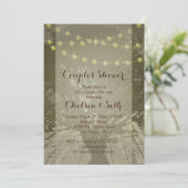 String of Lights rustieke achtergrond Kaart (Staand voorkant)