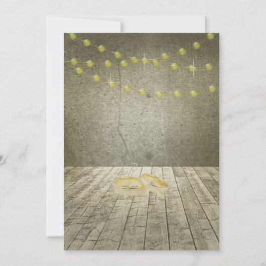 String of Lights rustieke achtergrond Kaart (Achterkant)