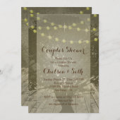 String of Lights rustieke achtergrond Kaart (Voorkant / Achterkant)