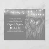 String of lights tree save the date briefkaarten (Voorkant)