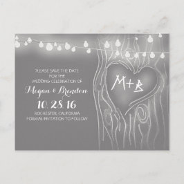 String of lights tree save the date briefkaarten