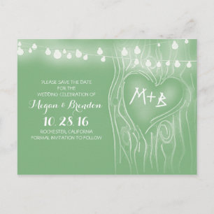 String of lights tree save the date briefkaarten