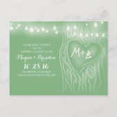 String of lights tree save the date briefkaarten (Voorkant)