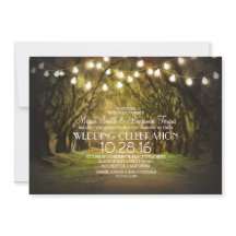 String of Lights Trees Path Rustieke bruiloft uitn