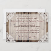 String of Lights - Witte Kant Bruiloft Uitnodiging (Achterkant)