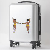 String of Stones Web Terug Geel #1 Sticker (Koffer)