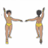 String of Stones Web Terug Geel #2 Sticker (Voorkant)