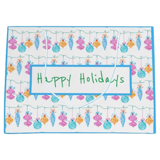 String Ornamenten Grote Cadeautas (Voorkant)