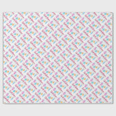 String Ornamenten Tis het Seizoen Wrapping Paper Cadeaupapier (Vlak)