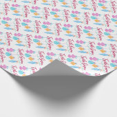 String Ornamenten Tis het Seizoen Wrapping Paper Cadeaupapier (Hoek)