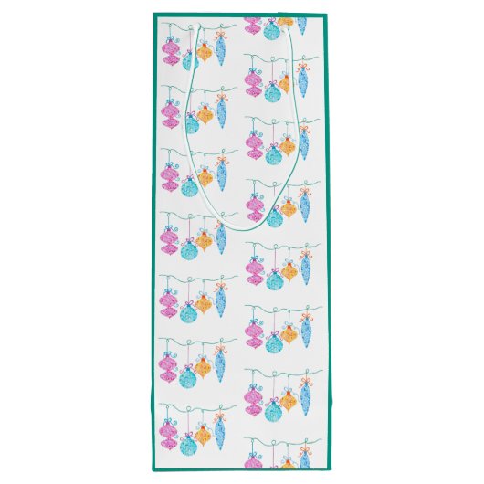 String Ornamenten Wine Bag Wijn Cadeautas (Achterkant)